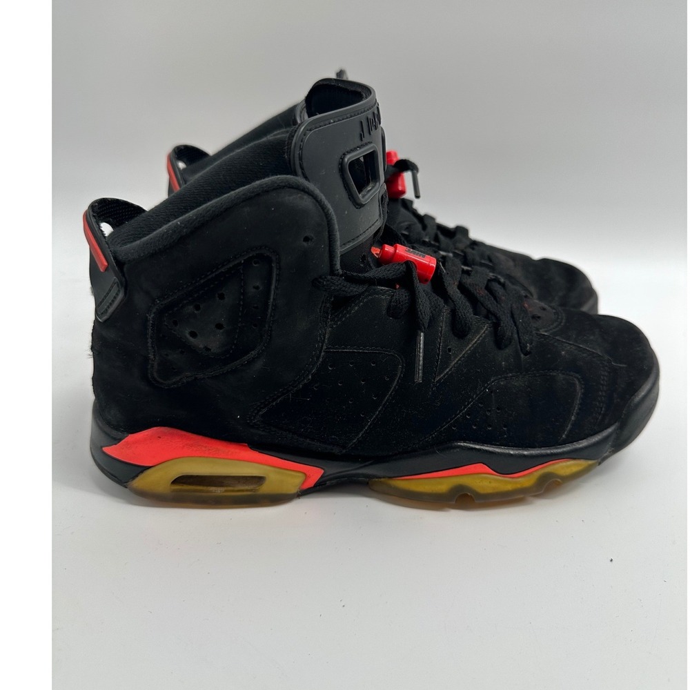 Jordan 6 Retro Infrared 2019 Black Red Sneakers 384665-060 Mens 7Y
